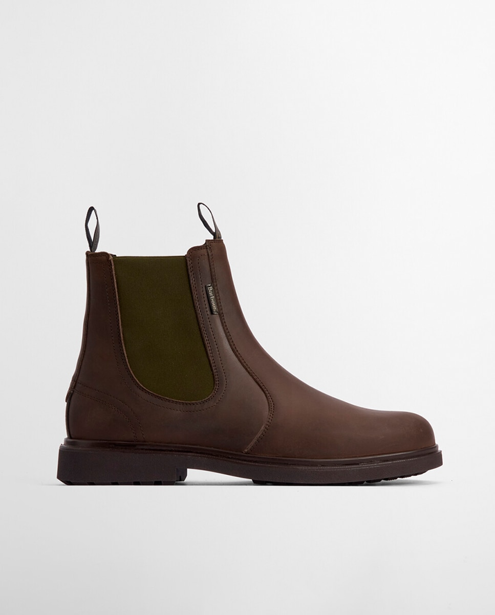 Imagen 0 de Bota estilo chelsea de piel encerada de hombre Marrón oscuro