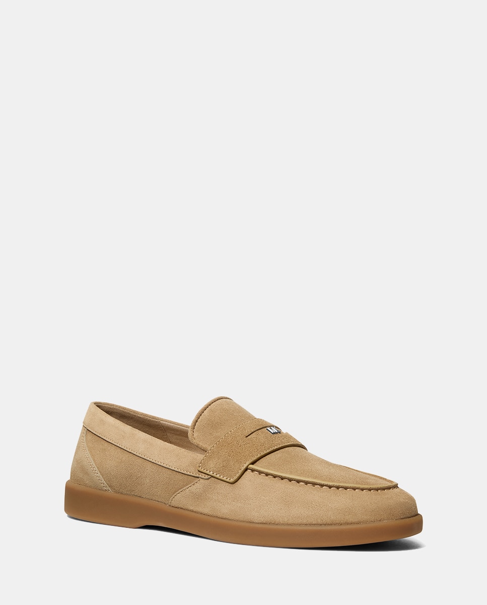 Sapatos Wesley Estilo Mocassins de Camurça - Castanho Castanho-claro-2