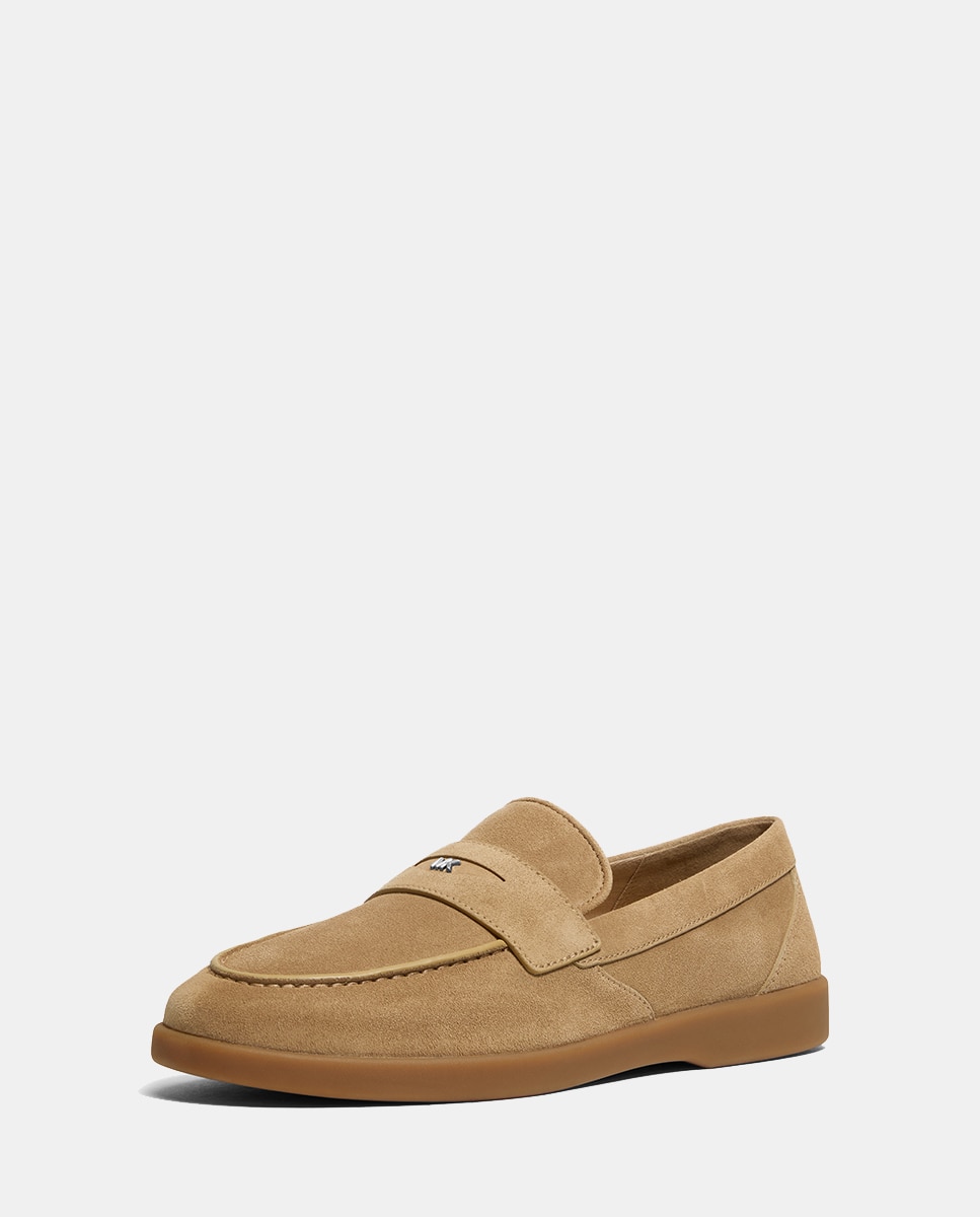 Sapatos Wesley Estilo Mocassins de Camurça - Castanho Castanho-claro-4