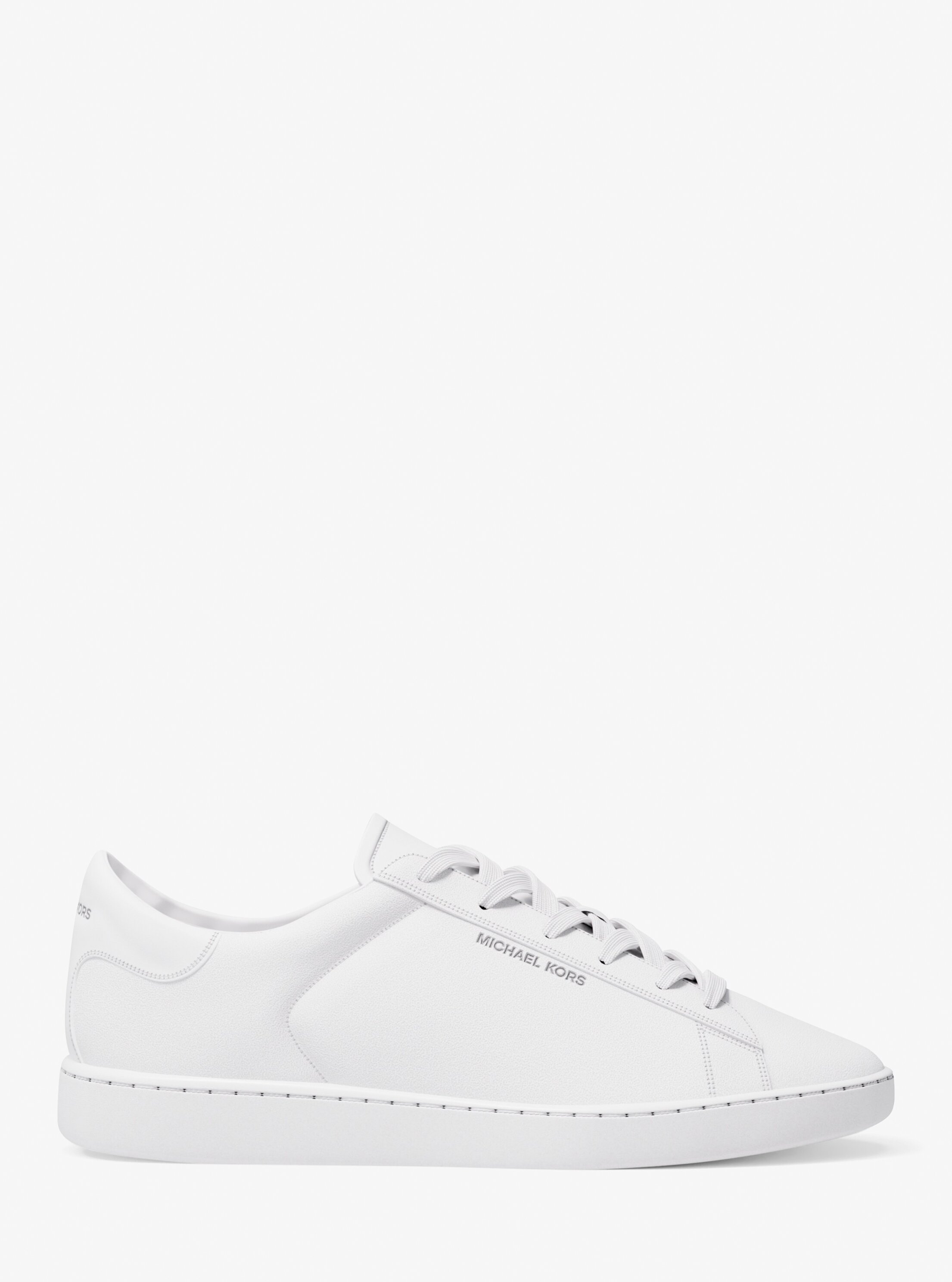 Zapatilla de hombre Reign en piel con detalle de logo grabado en el lateral exterior - Michael Kors - Blanco Blanco-2