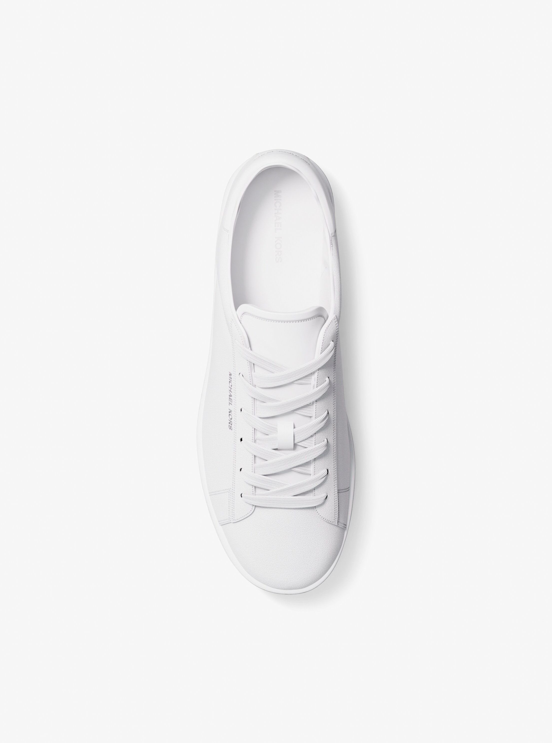 Zapatilla de hombre Reign en piel con detalle de logo grabado en el lateral exterior - Michael Kors - Blanco Blanco-5