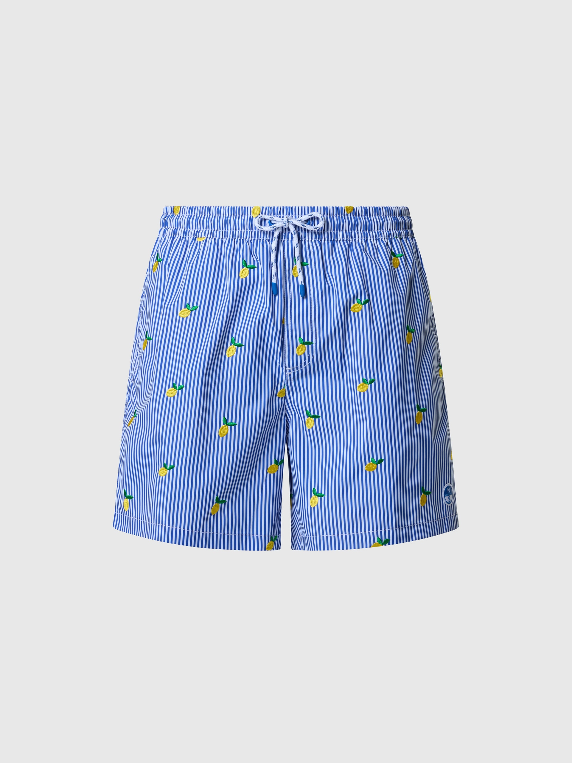 Calções de Banho médios de 40 cm Secagem Rápida Azul-5