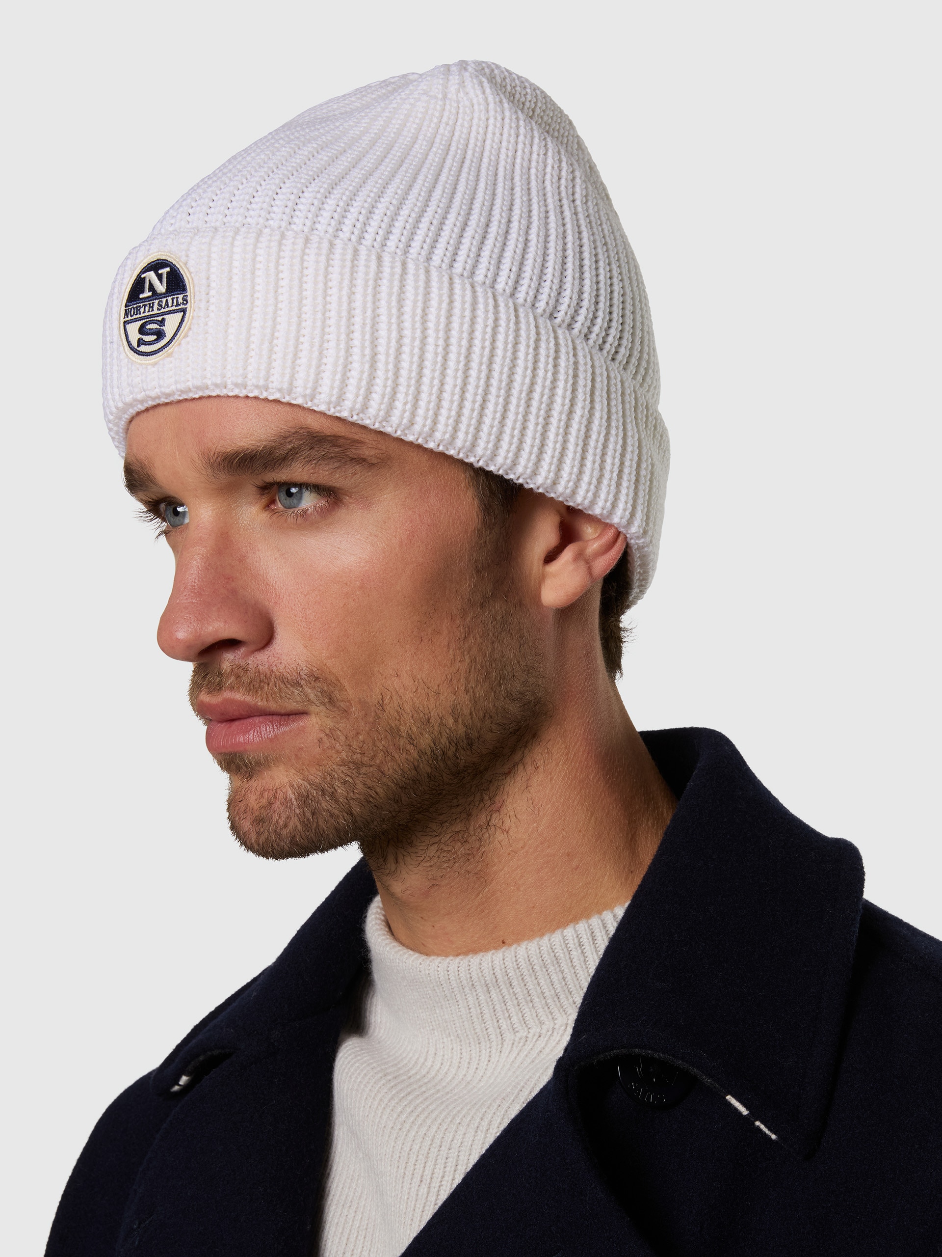 Imagen 2 de Gorro de hombre en lana merino 100% natural - North Sails - Gris claro Gris claro