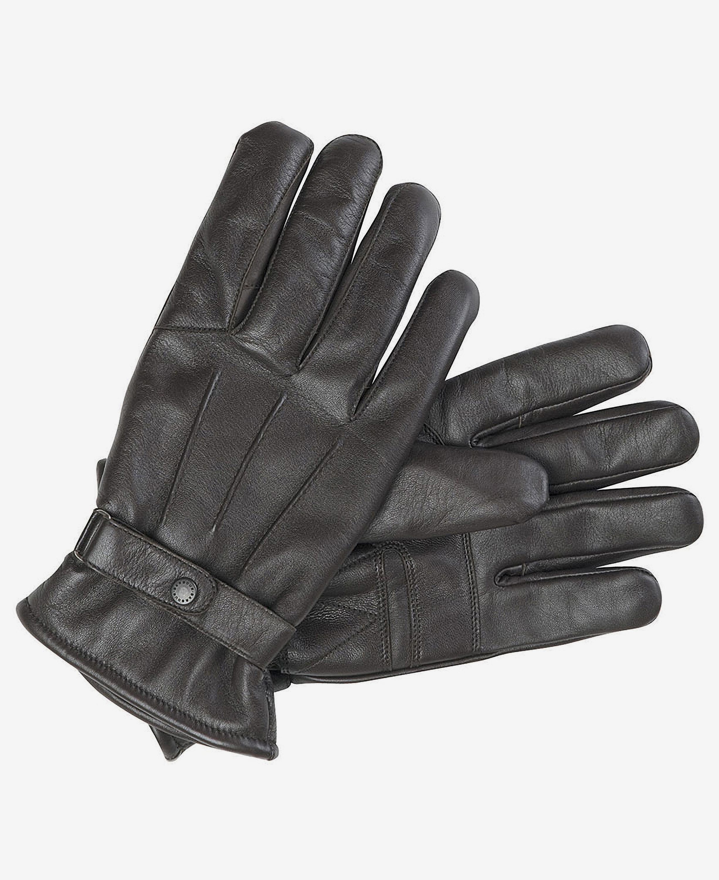 Guantes de piel para hombres - Barbour - Marrón oscuro Marrón oscuro-2