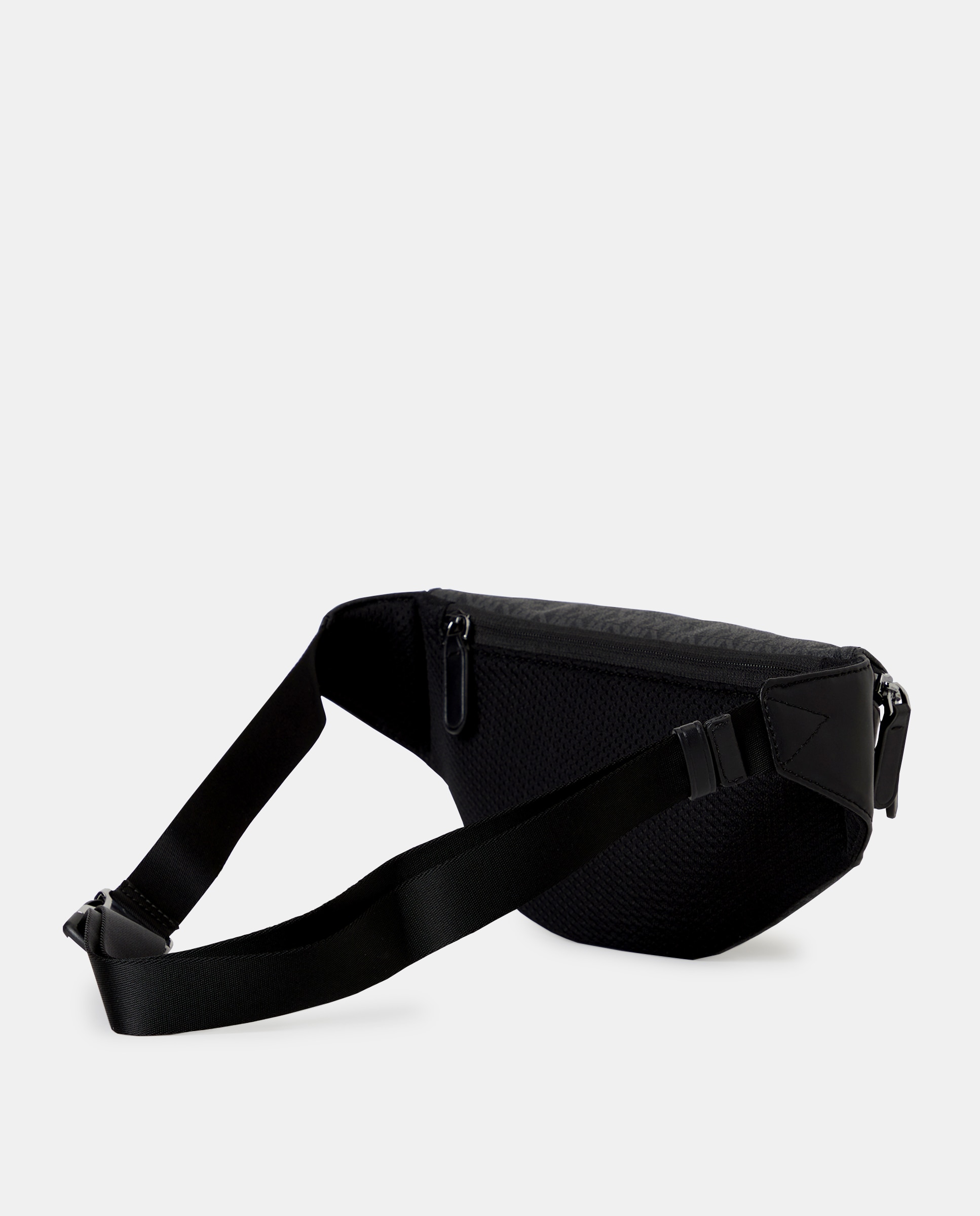 Bolsa de Cintura Greyson com Alça de Tiracolo e Logótipo Preto-2