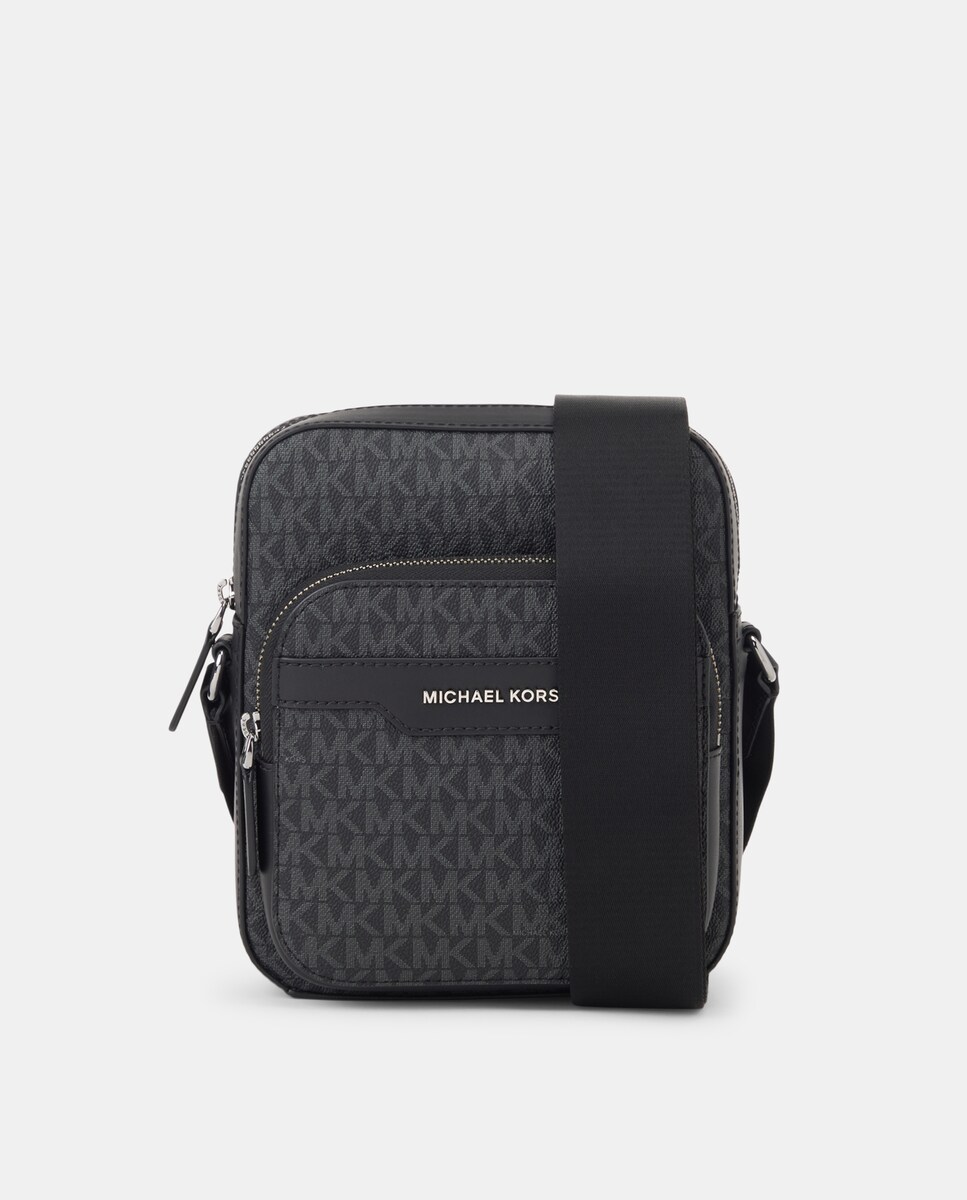 Bandolera de hombre con logotipos doble compartimento · Michael
