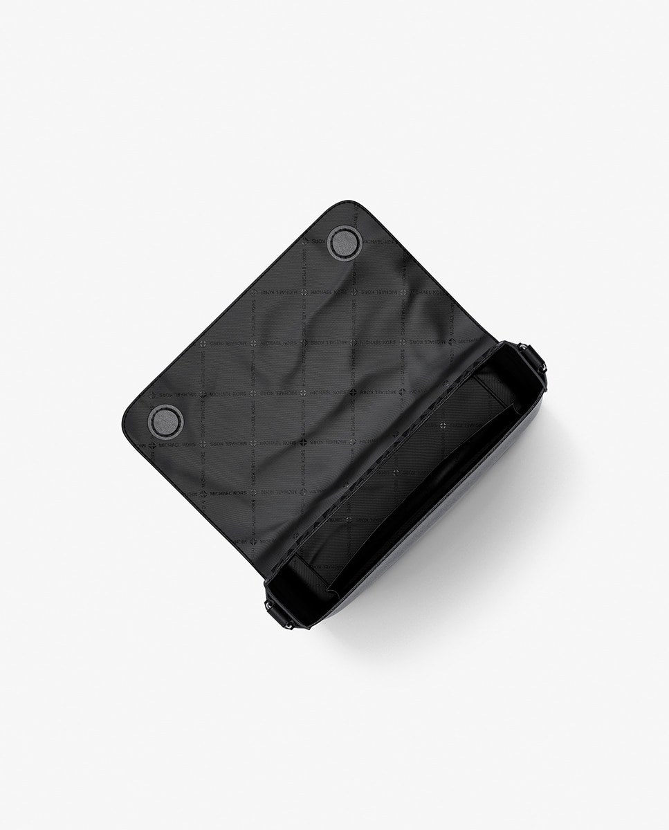 Mala a Tiracolo com Estampado de Logótipos MK Preto-2