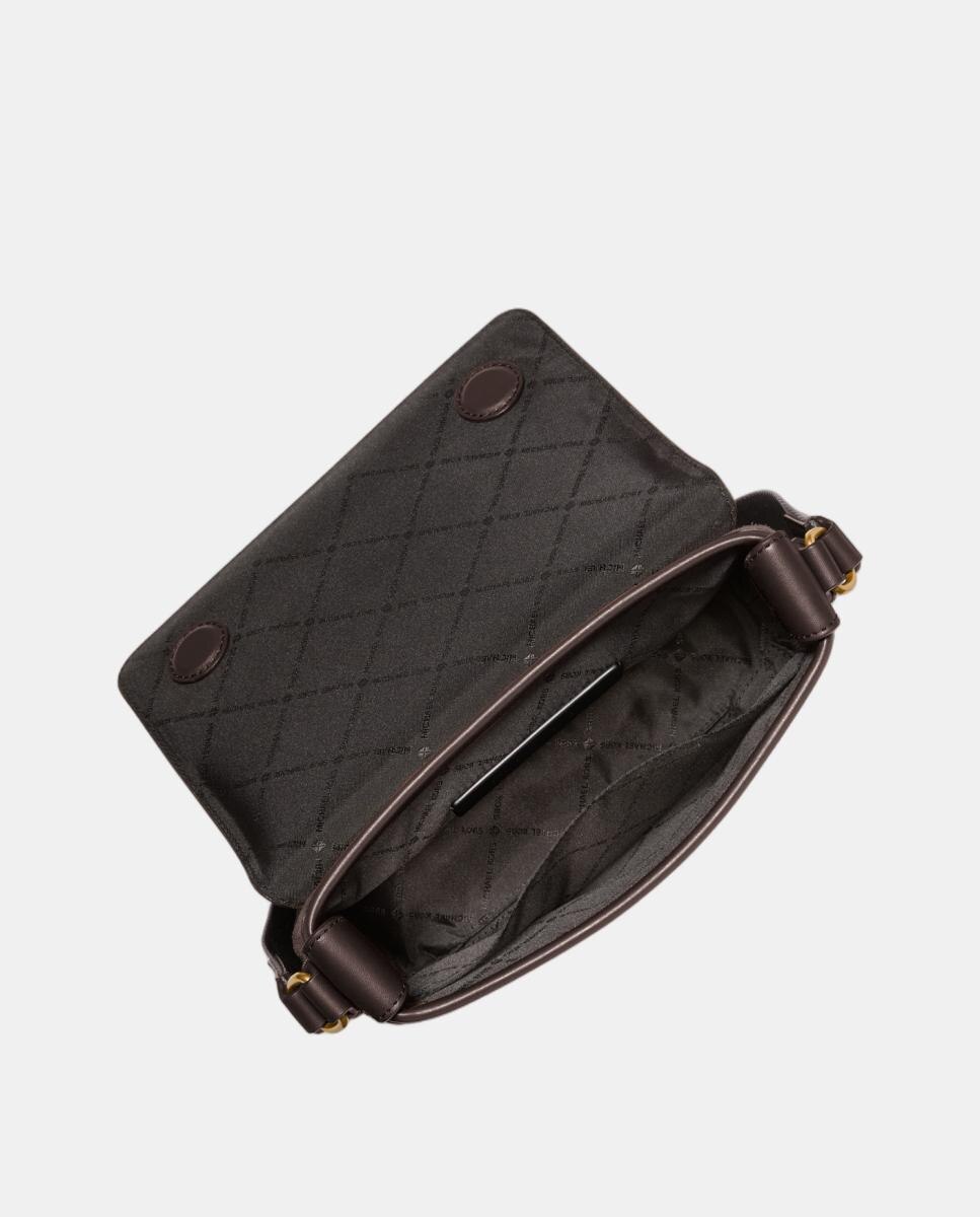 Bandolera de hombre en ante con solapa frontal - Michael Kors - Marrón oscuro Marrón oscuro-2