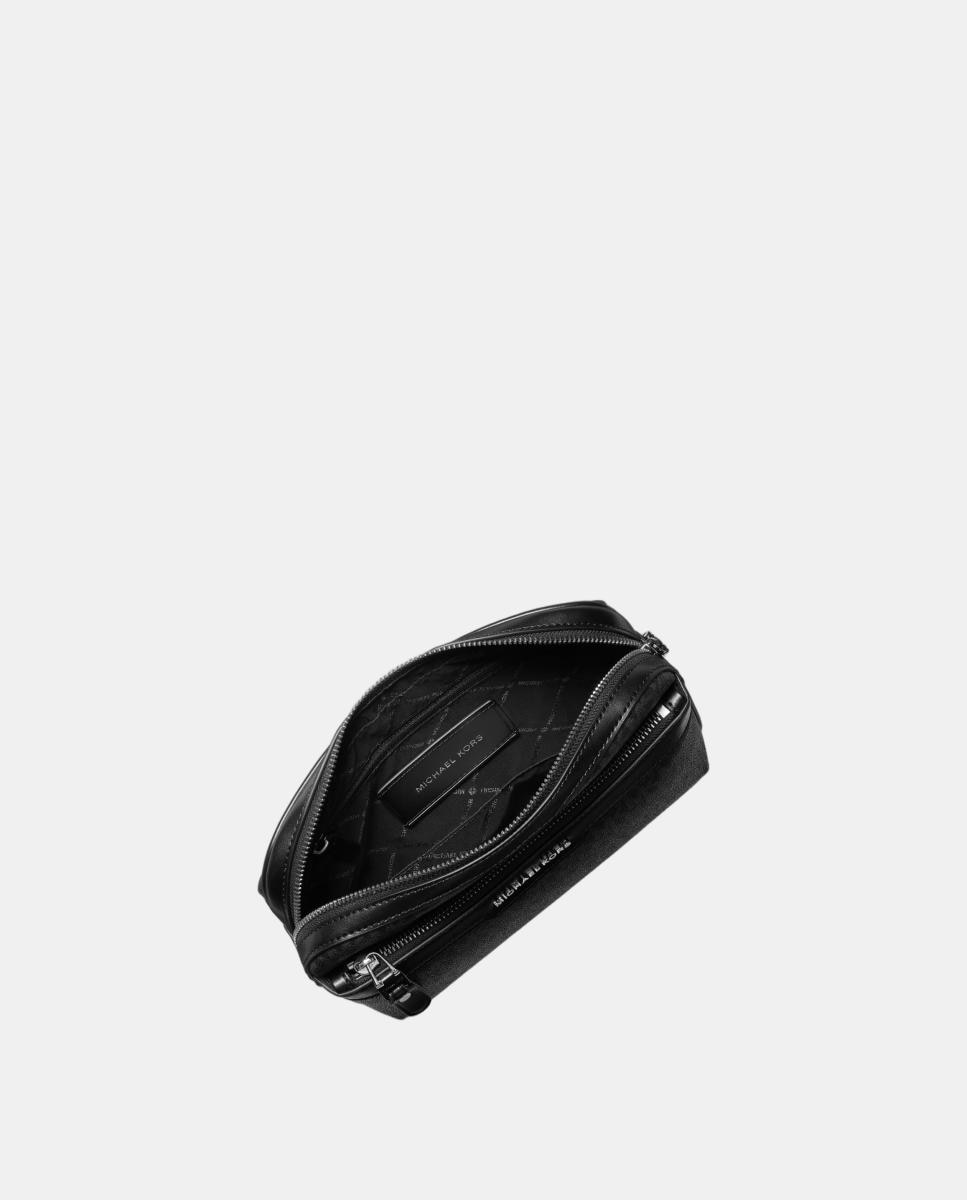 Riñonera de hombre con cremallera frontal y estampado de logotipos MK - Michael Kors - Negro Negro-2
