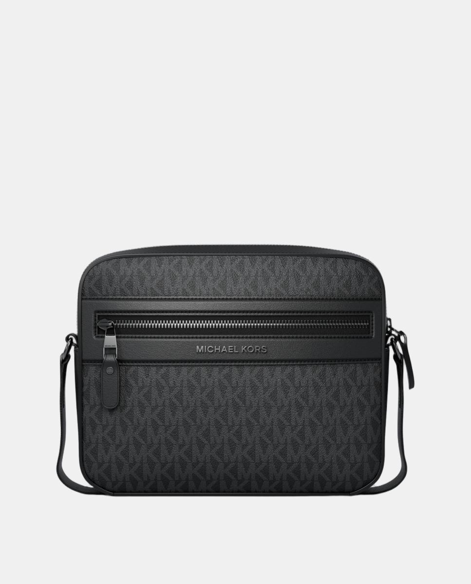 Imagem 0 de Mala a Tiracolo com Fechos de Correr Superior e à Frente e Estampado de Logótipos MK