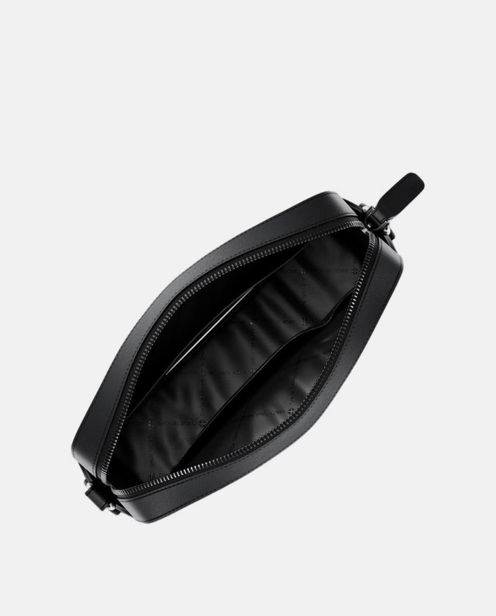 Bandolera de hombre con cremalleras superior y frontal y estampado de logotipos MK - Michael Kors - Negro Negro-2