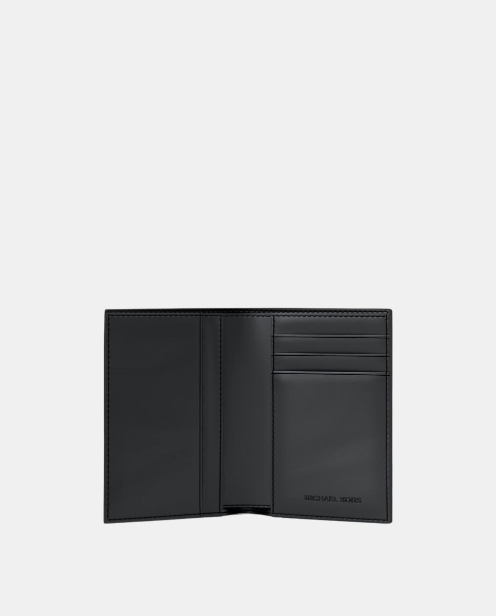 Carteira Vertical com Estampado de Logótipos Preto-2
