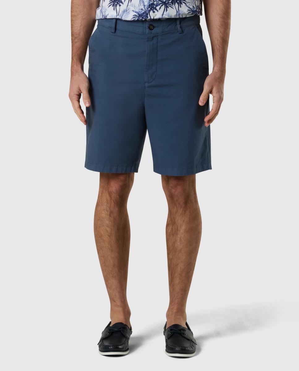 Bermudas em Popelina Elástica Azul-2