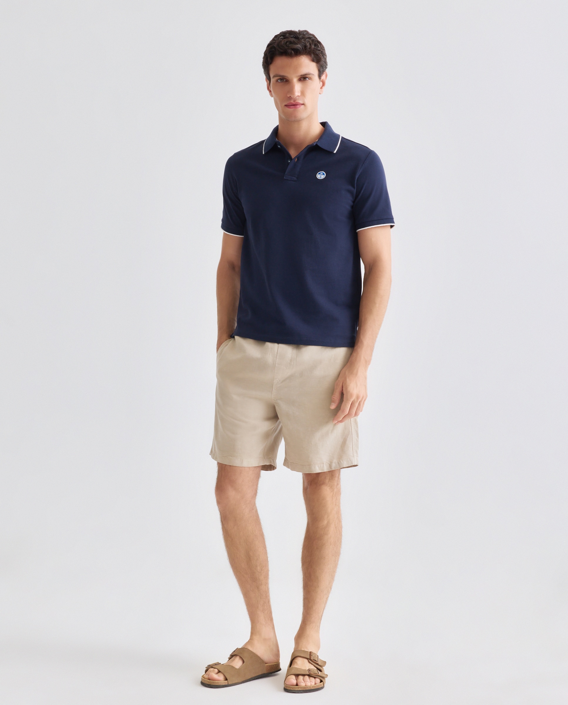 Imagem 0 de Bermudas Chino Cotton Linen com Cintura Elástica