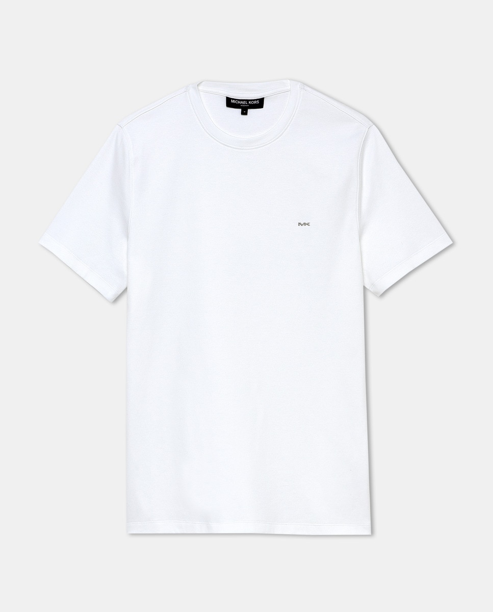 Imagem 0 de T-shirt de algodão com decote redondo
