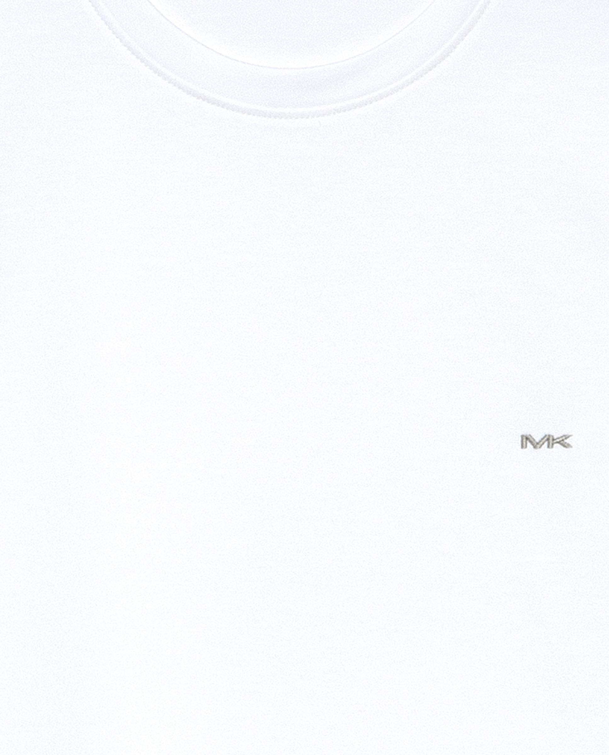 T-shirt de algodão com decote redondo Branco-2