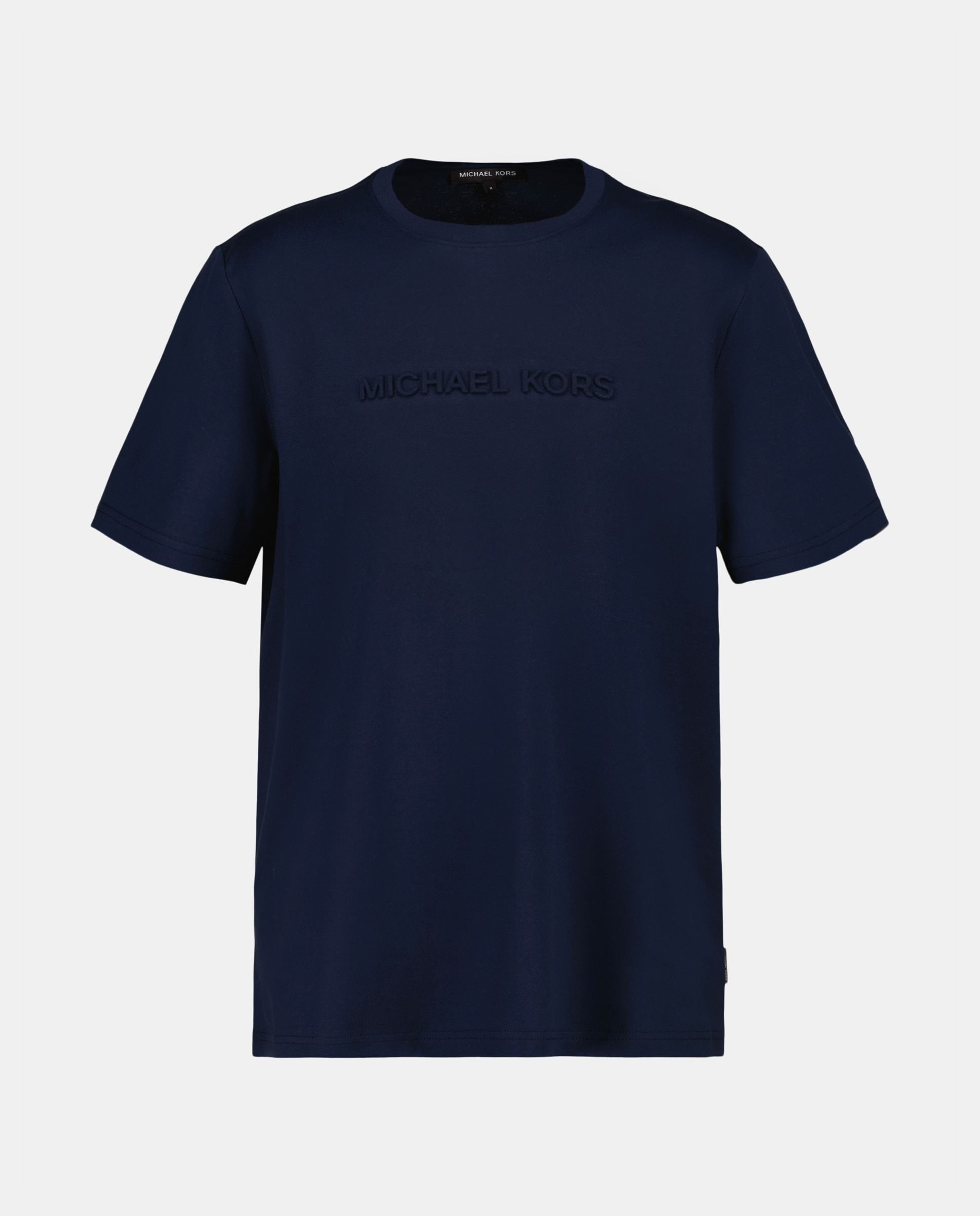 T-shirt de Manga Curta de Algodão com Logótipo a Condizer Azul-marinho-4