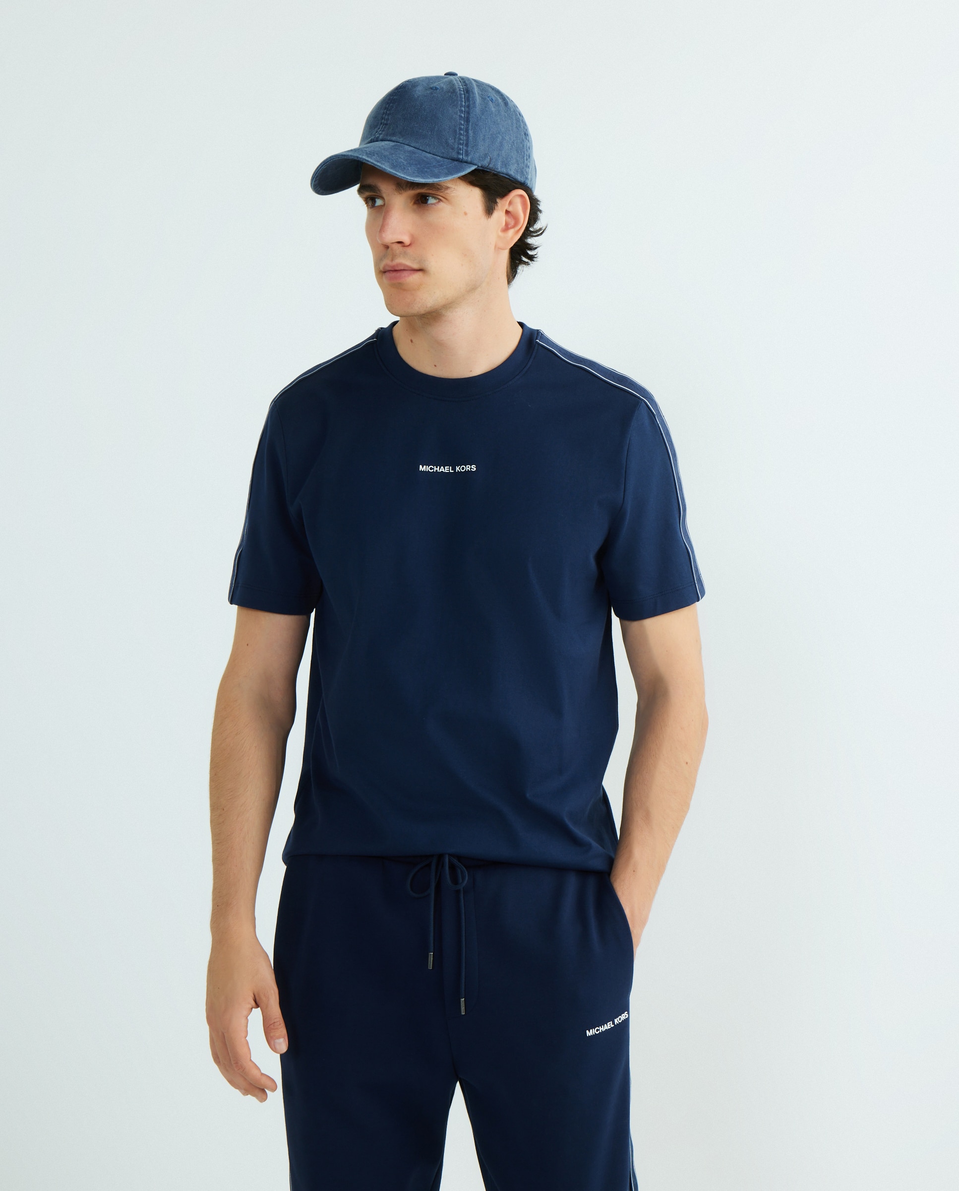 Imagem 0 de T-shirt de Malha Lisa de Algodão com Logótipo