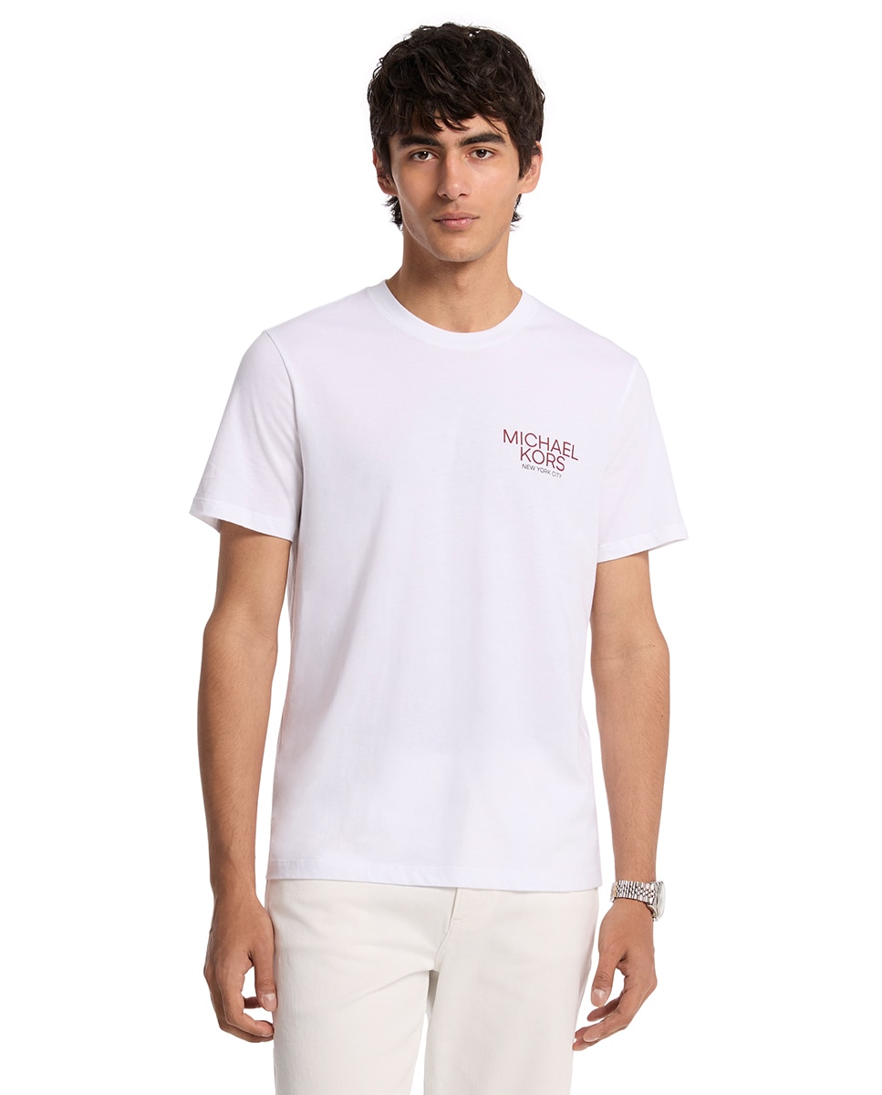 Imagen 0 de Camiseta de hombre print delantero y trasero Blanco
