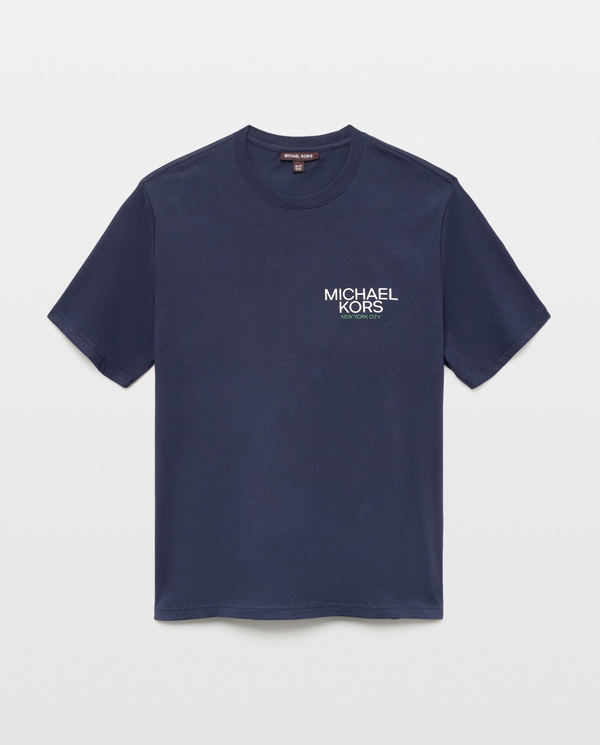 T-shirt com Estampado à Frente e Atrás Azul-marinho-4