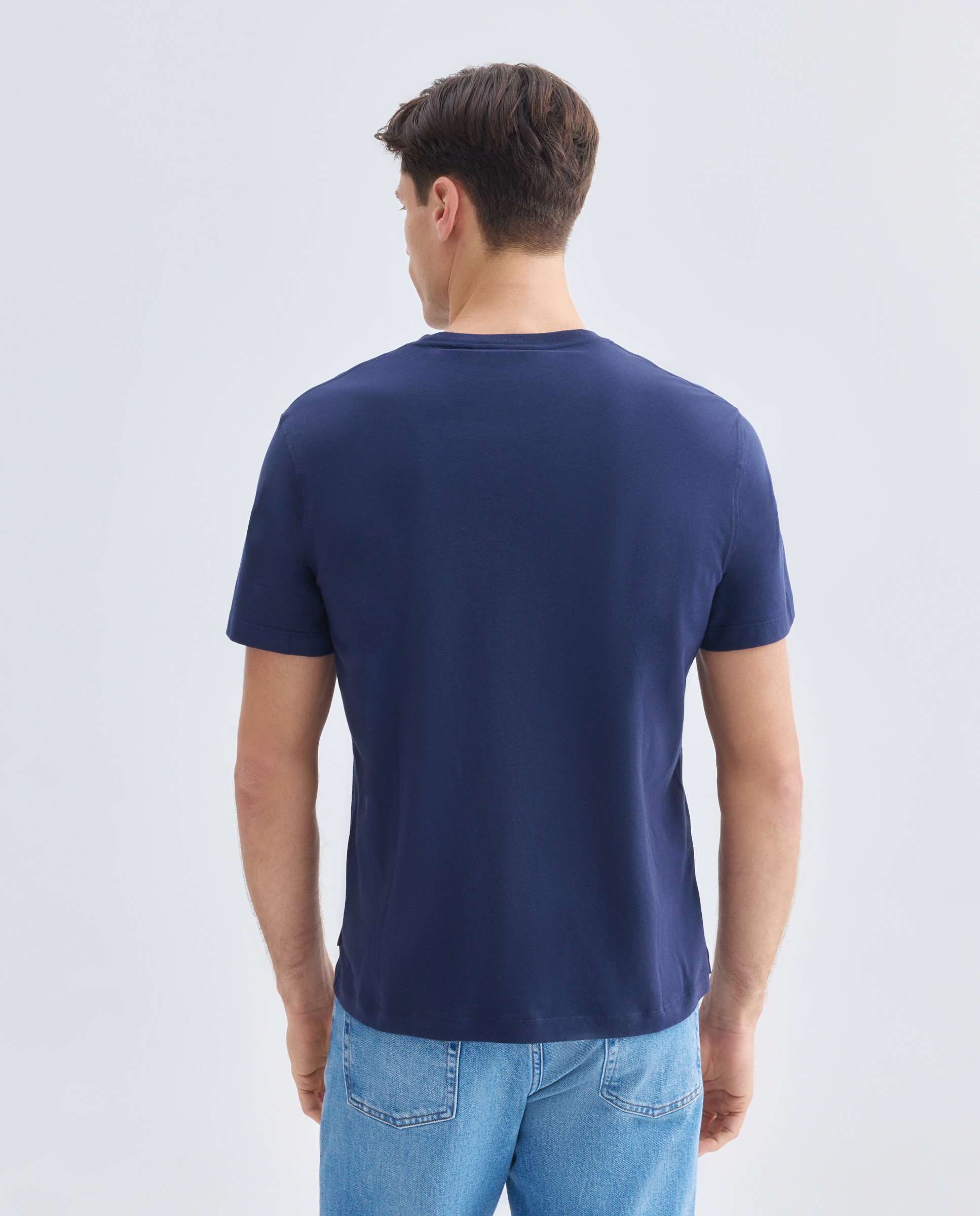 T-shirt de Manga Curta com Estampado à Frente Azul-marinho-3