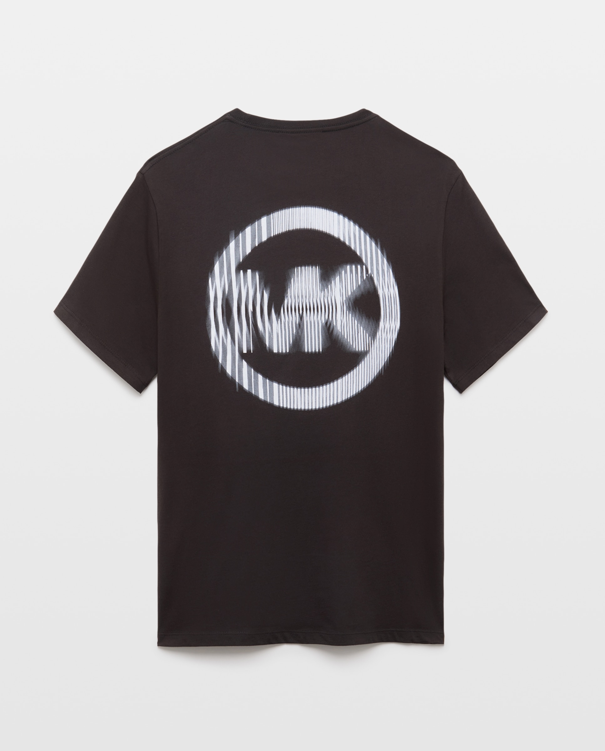 Camiseta de hombre logotipo delantero y print trasero - Michael Kors - Negro Negro-5