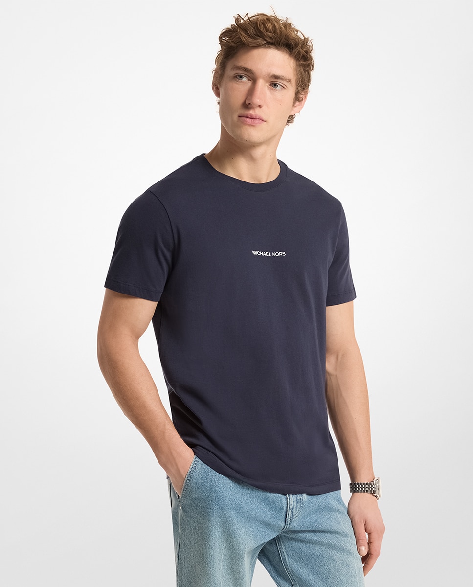 Imagem 0 de T-shirt com Logótipo à Frente e Estampado Atrás