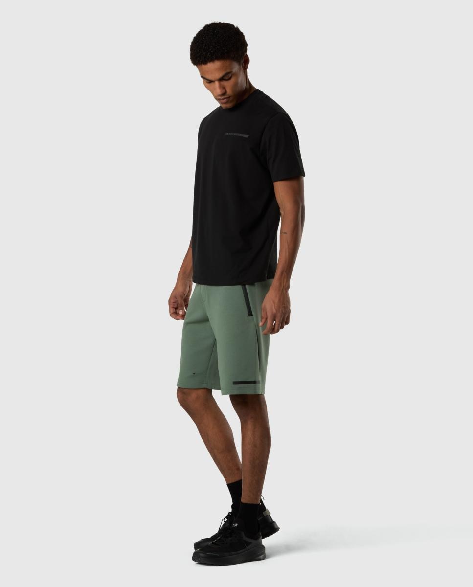 T-shirt com Gola Redonda e Manga Curta Preto-6