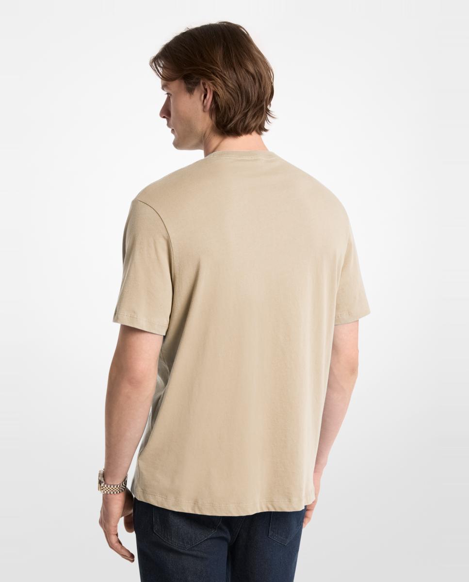 Camiseta de hombre de manga corta con maxilogo Kors delantero - Michael Kors - Verde claro Verde claro-2