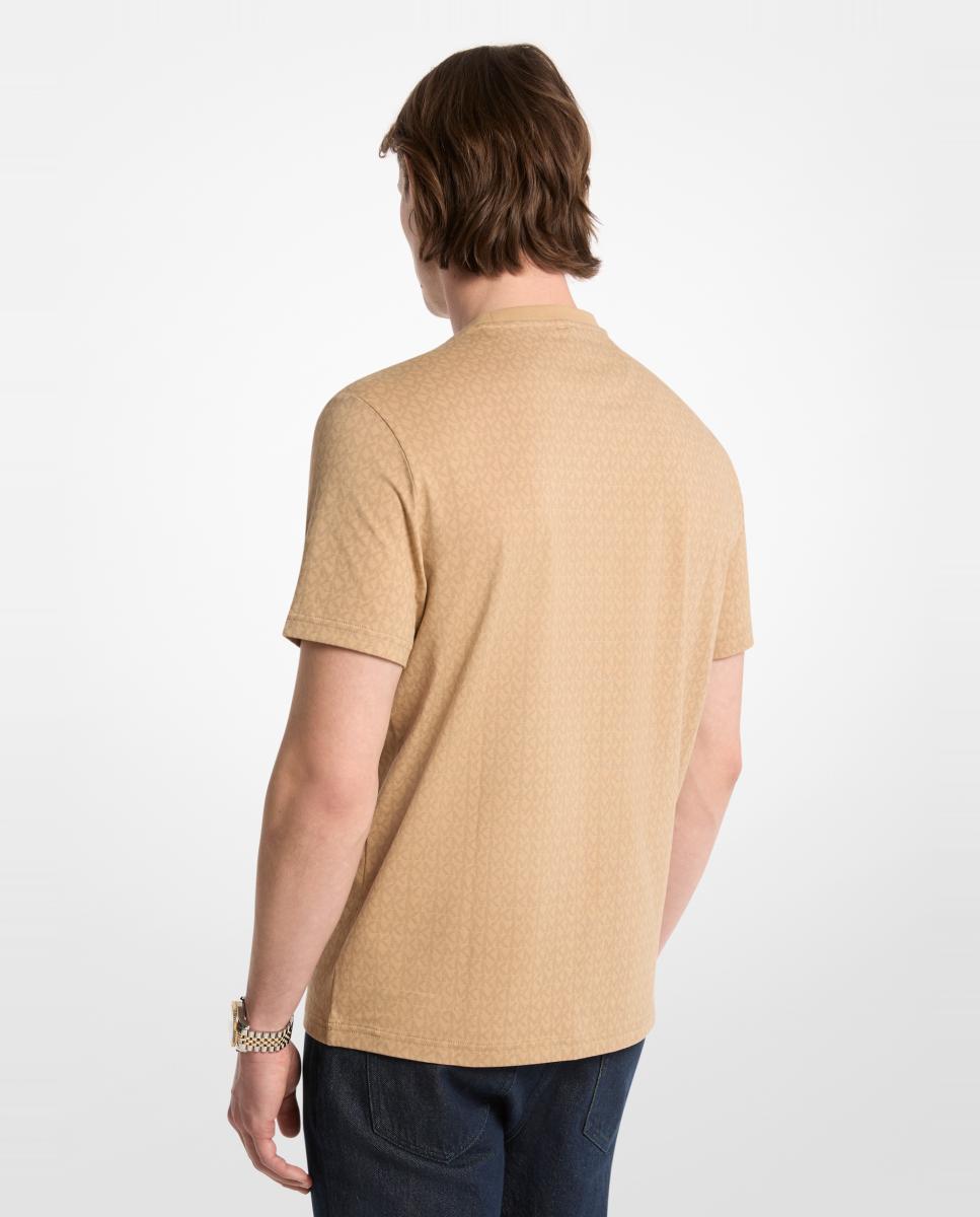 Camiseta de hombre manga corta logos - Michael Kors - Marrón claro Marrón claro-2