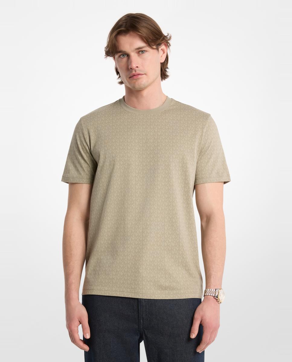 Imagen 0 de Camiseta de hombre manga corta logos Verde claro
