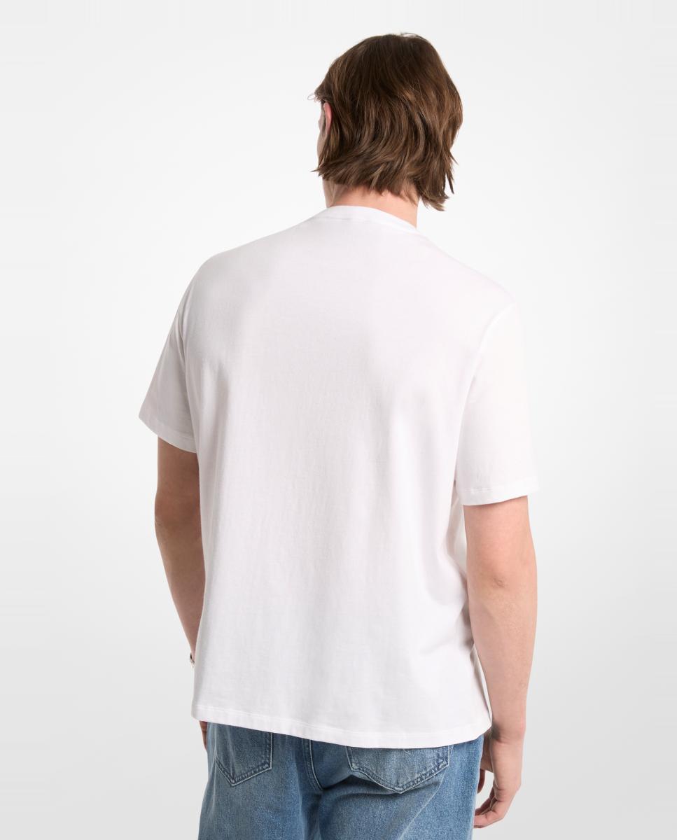 Camiseta de hombre de manga corta con maxilogo MK delantero - Michael Kors - Blanco Blanco-2