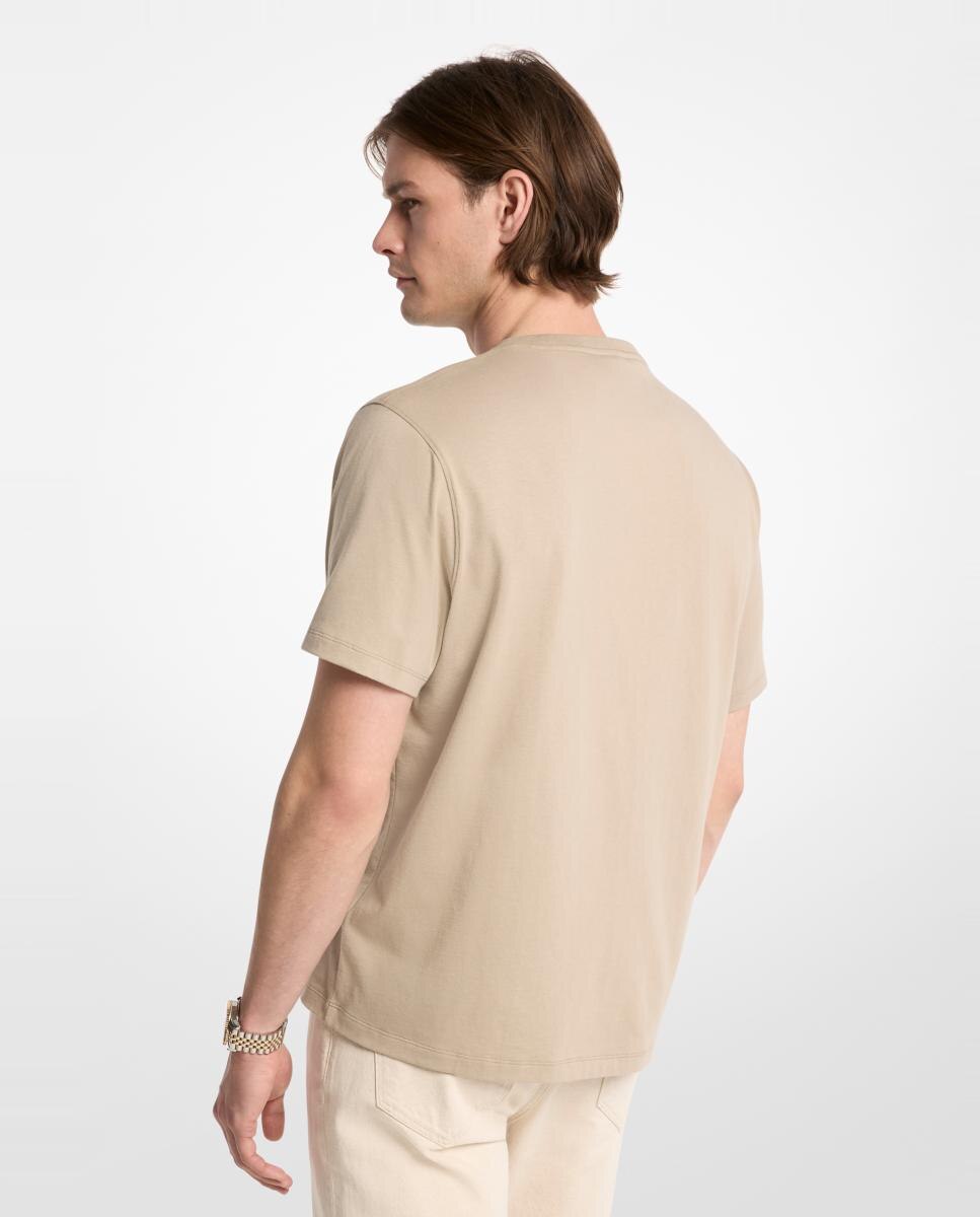 Camiseta de hombre de manga corta con maxilogo MK delantero - Michael Kors - Verde claro Verde claro-2