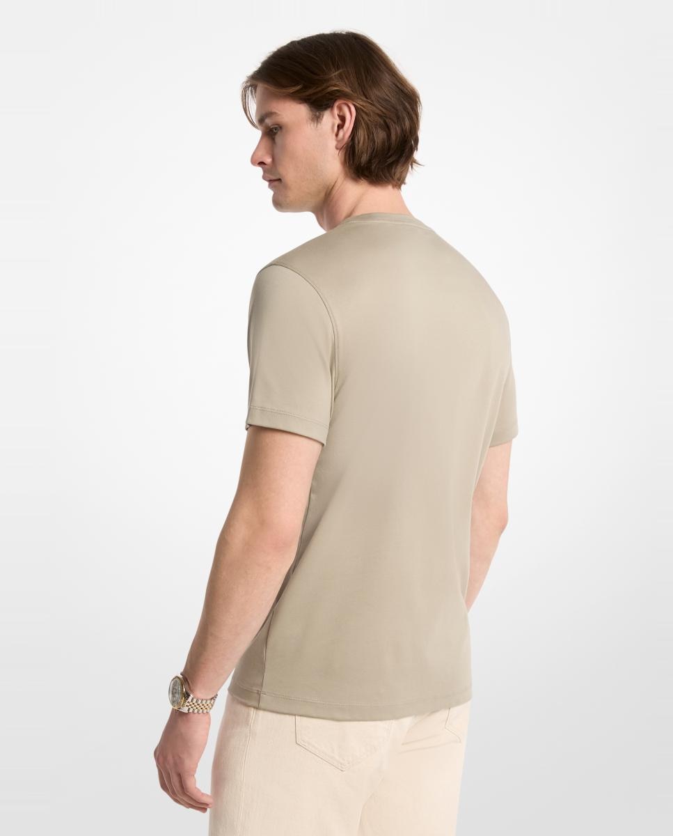 T-shirt Interlock Lisa com Manga Curta Verde-claro-2