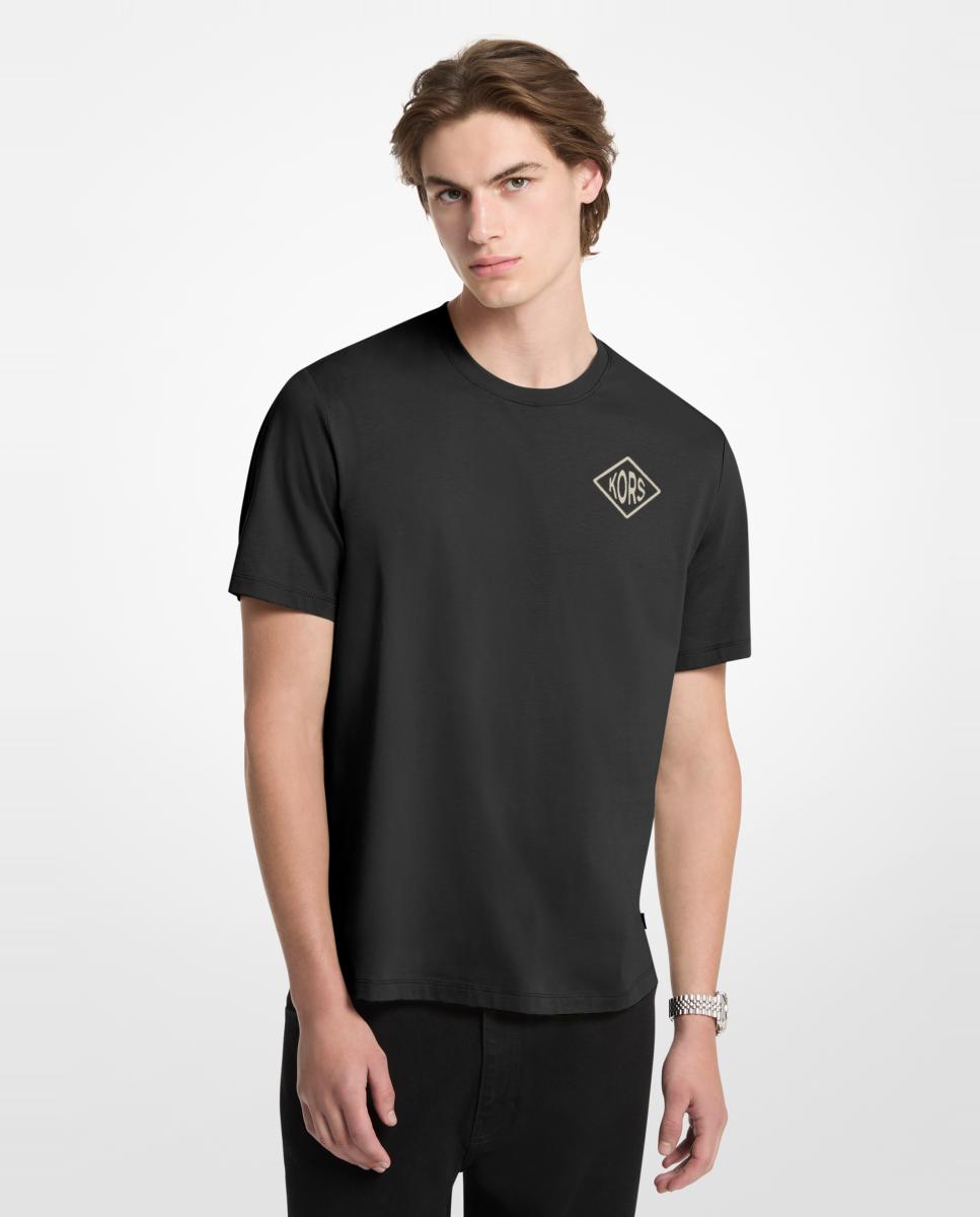 Imagem 0 de T-shirt de Algodão com Logótipo no Peito e Atrás