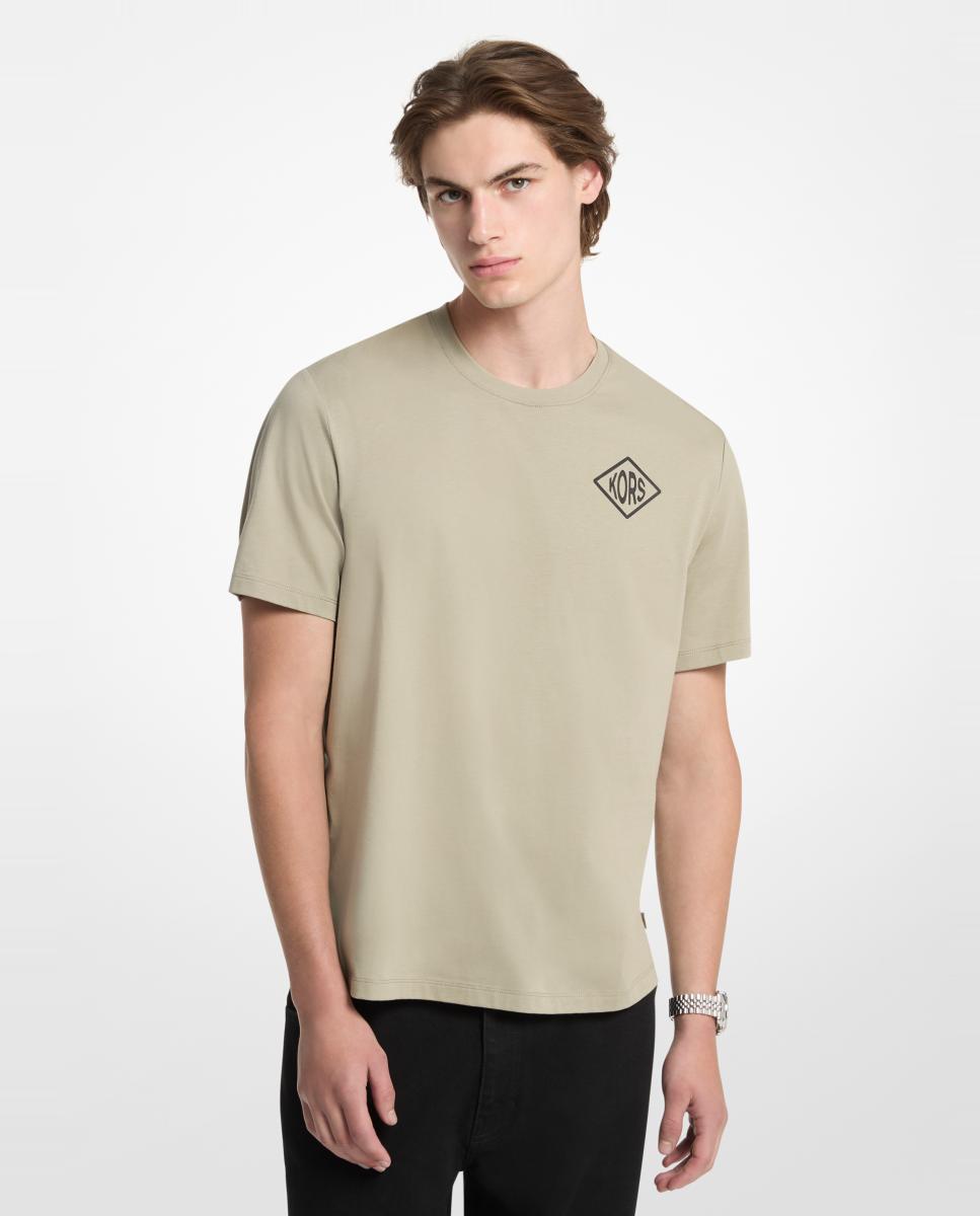 Imagem 0 de T-shirt de Algodão com Logótipo no Peito e Atrás