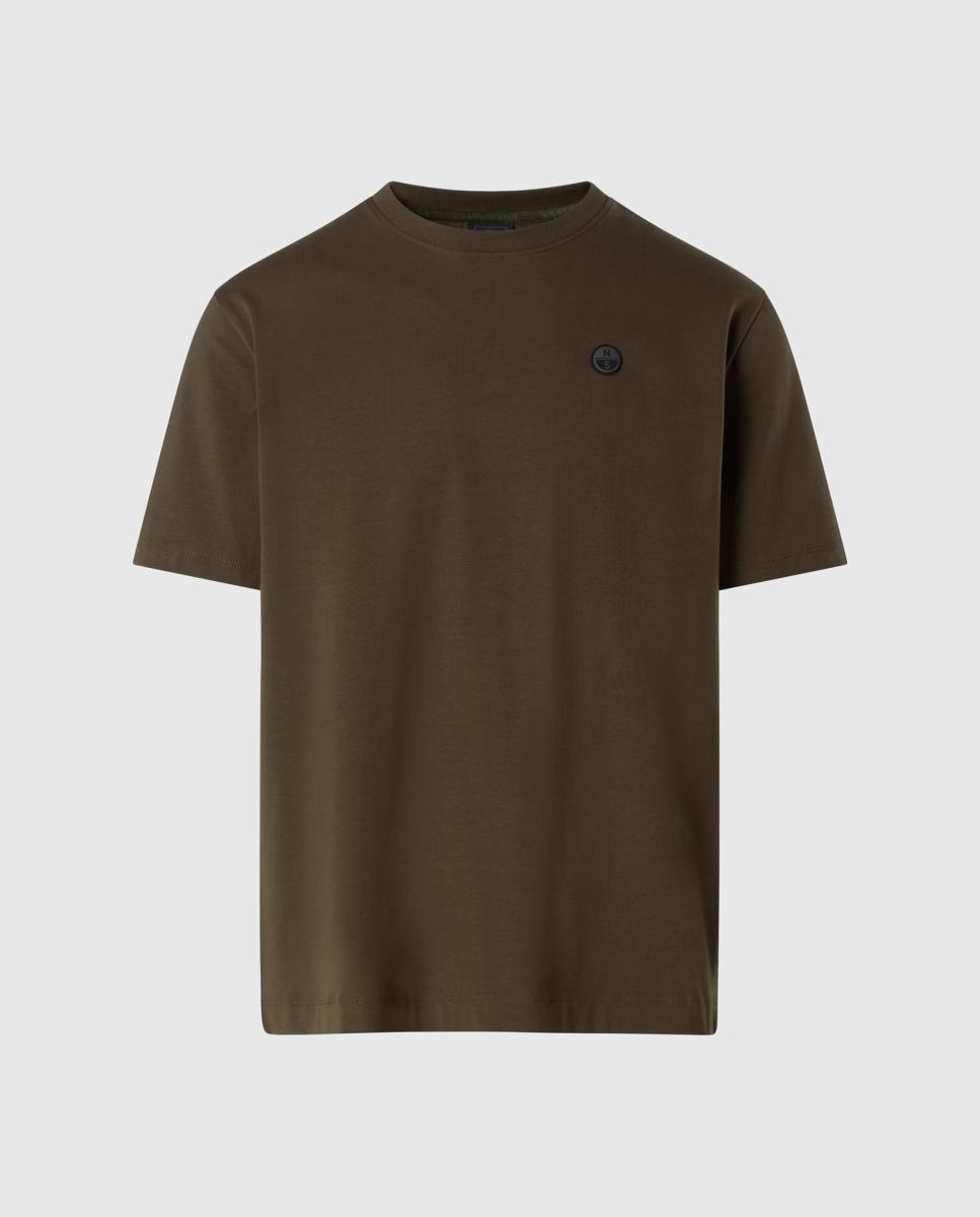 Imagen 0 de Camiseta de hombre cuello redondo  y manga corta Verde oscuro