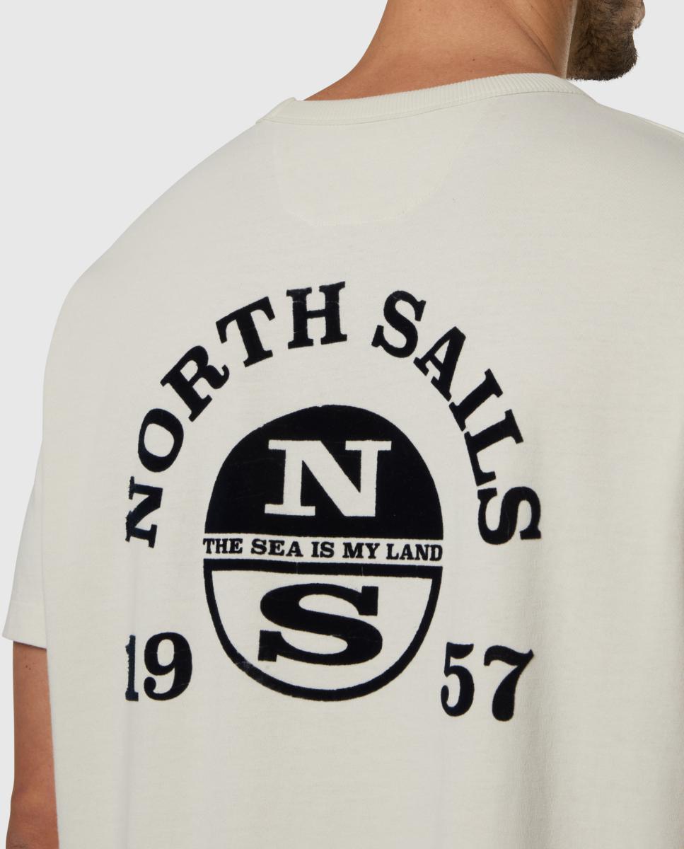 Imagen 4 de Camiseta de hombre cuello redondo y manga corta - North Sails - Blanco Blanco