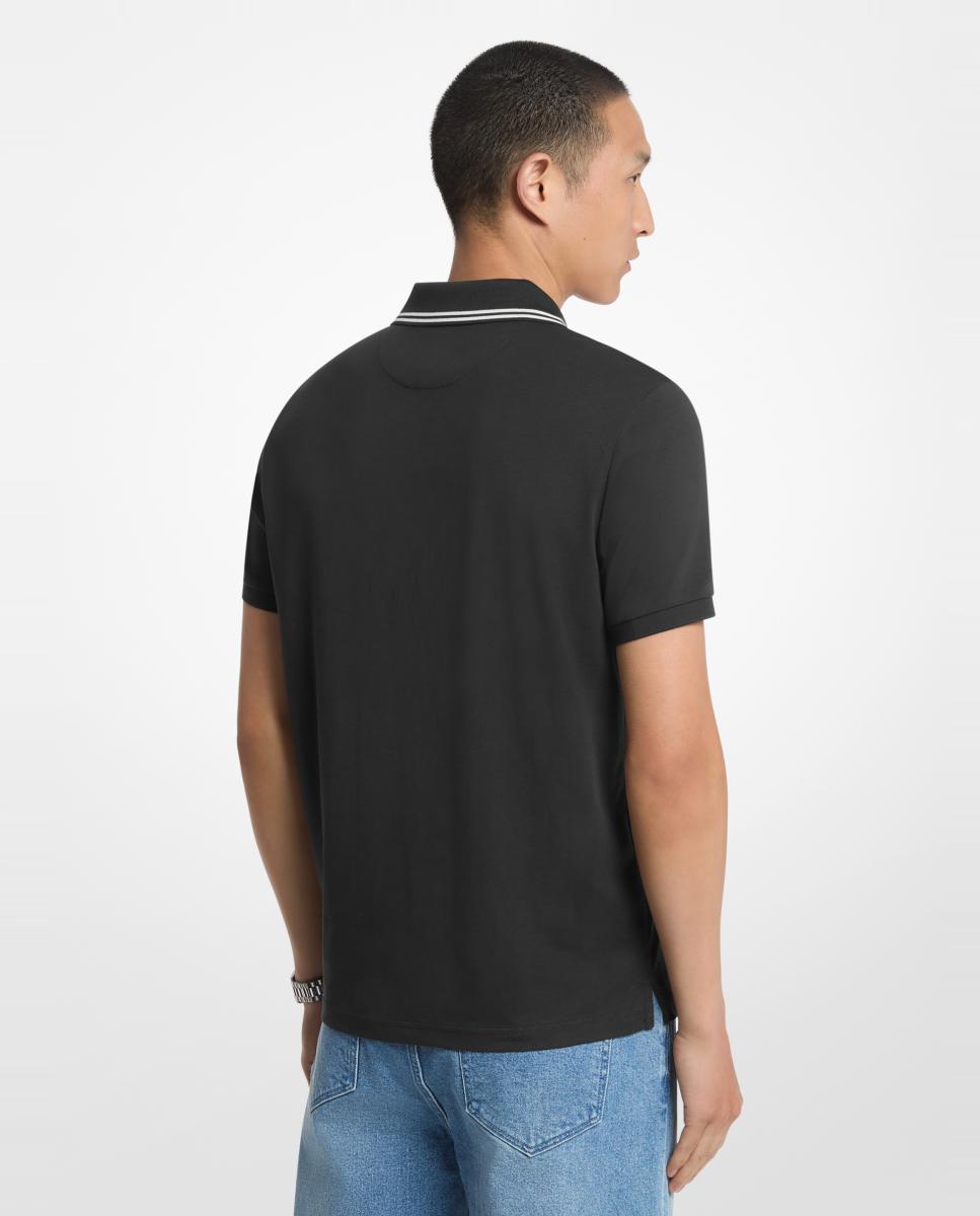Polo de hombre de manga corta con parche Michael Kors - Negro Negro-2