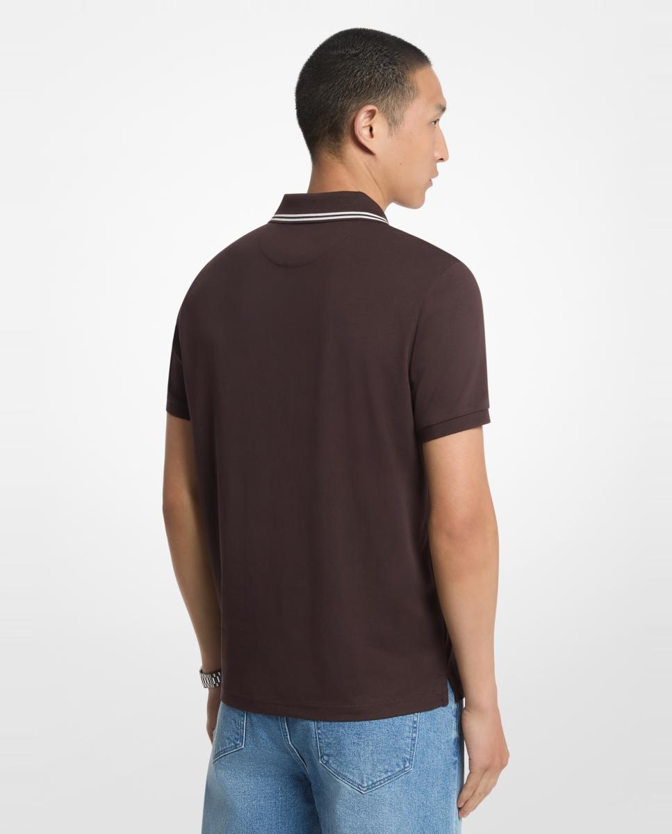 Polo de hombre de manga corta con parche Michael Kors - Marrón oscuro Marrón oscuro-2