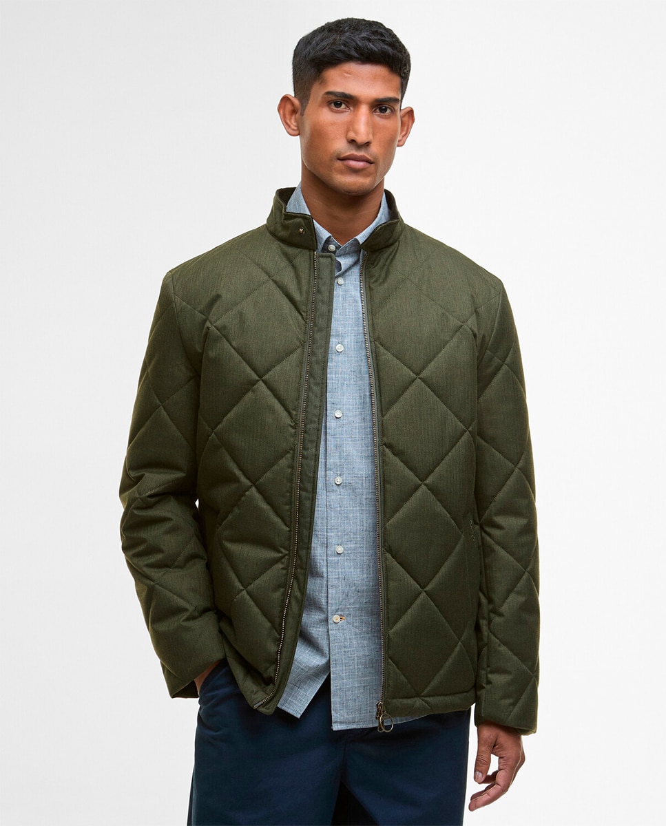 Imagen 0 de Chaqueta de hombre lisa acolchada Verde