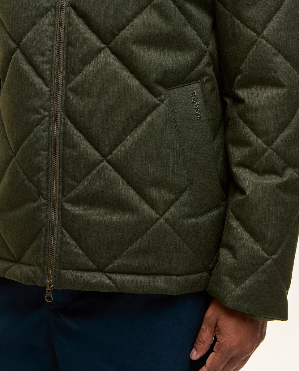 Chaqueta de hombre lisa acolchada - Barbour - Verde Verde-4