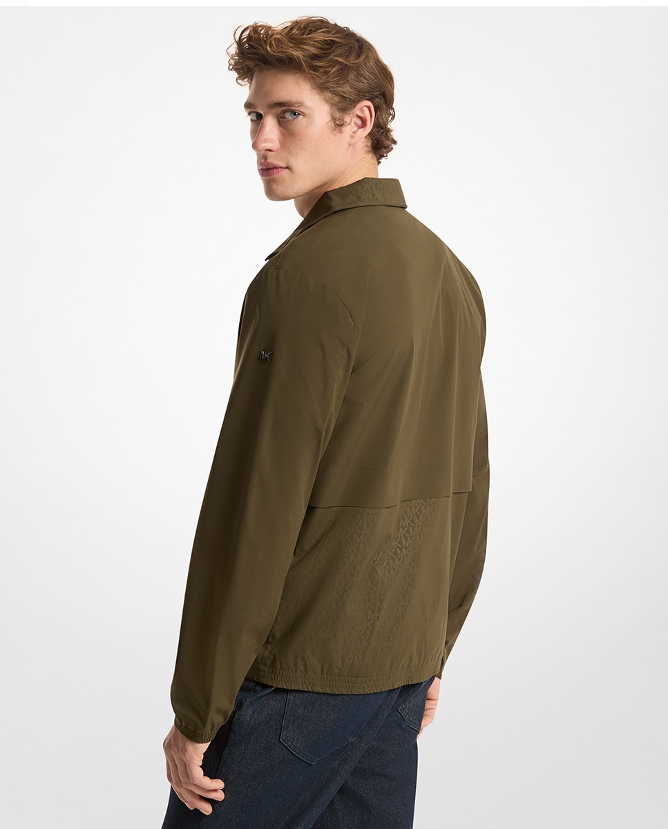 Blusão Windbreaker com Estampado de Logótipos MK a Condizer Verde-militar-2