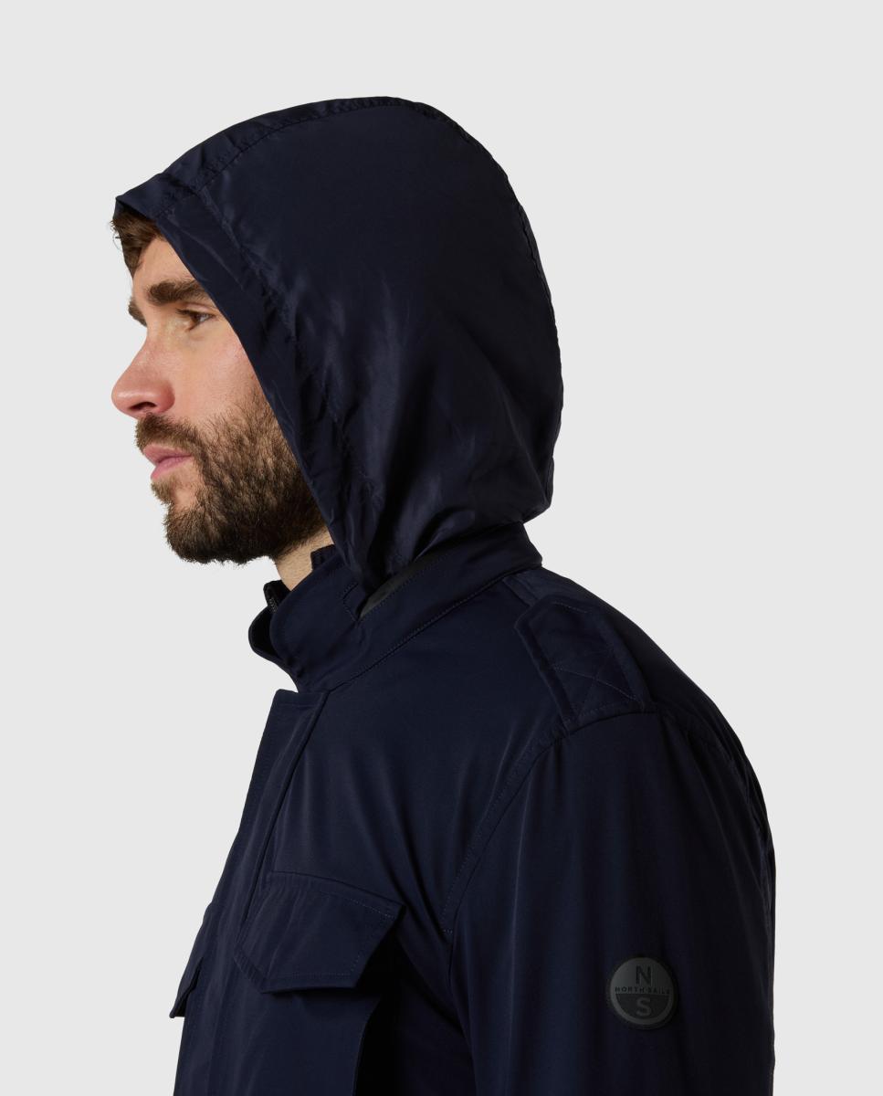 Fieldjacket em Tecido Ultra Elástico Azul-marinho-3