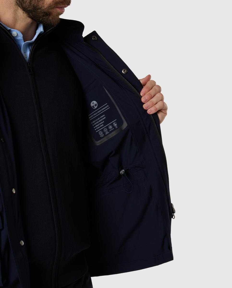 Fieldjacket em Tecido Ultra Elástico Azul-marinho-4