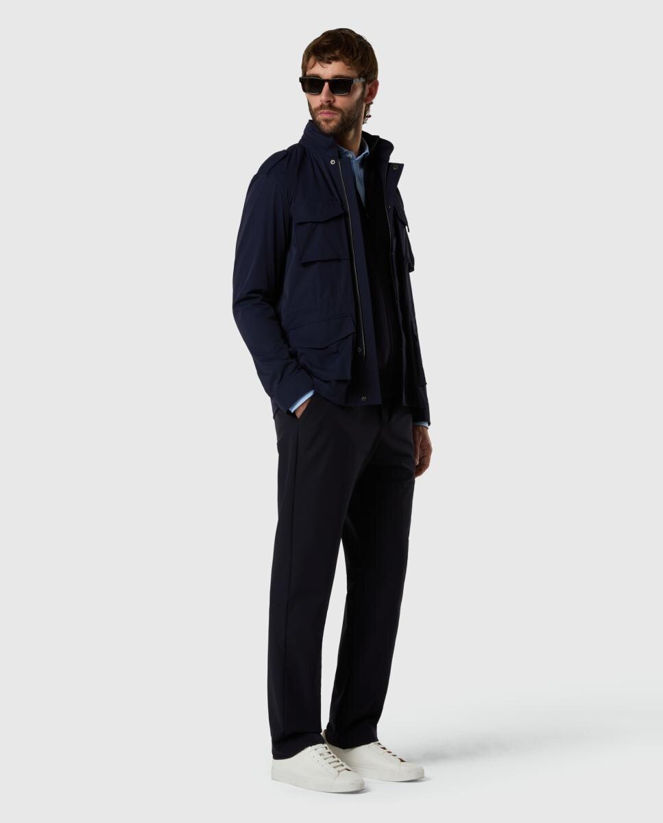 Fieldjacket em Tecido Ultra Elástico Azul-marinho-7