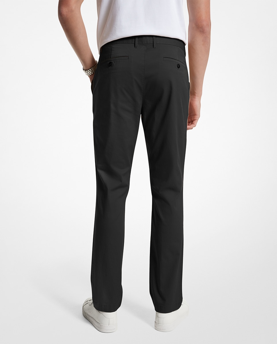 Chino de hombre slim de algodón elástico - Michael Kors - Negro Negro-2