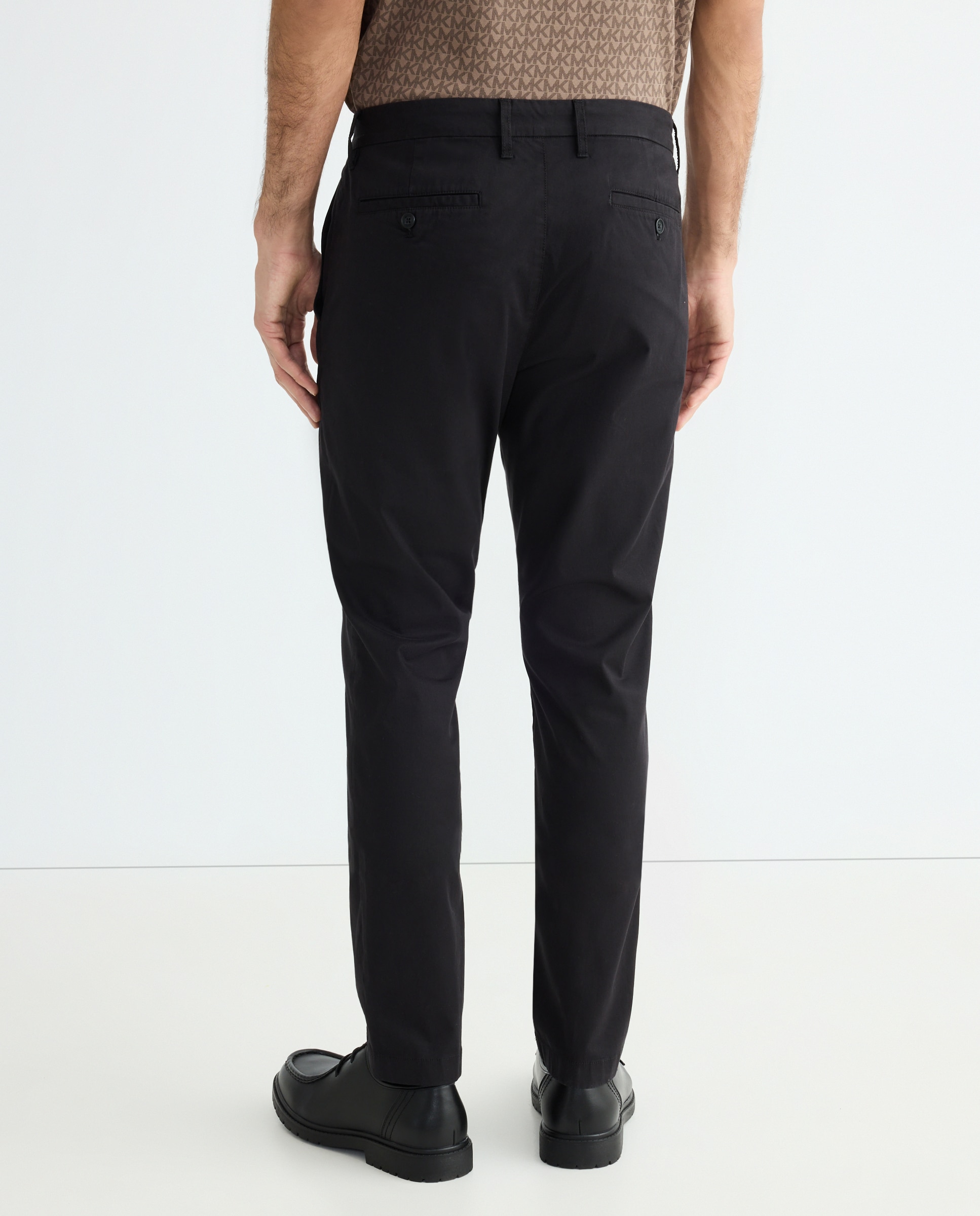 Chino de hombre slim de algodón elástico - Michael Kors - Negro Negro-3
