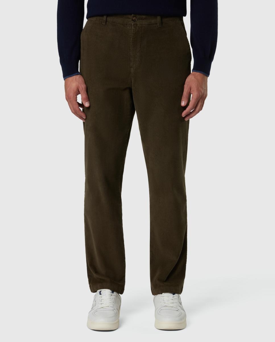 Pantalón chino de hombre en pana de algodón - North Sails - Verde oscuro Verde oscuro-2