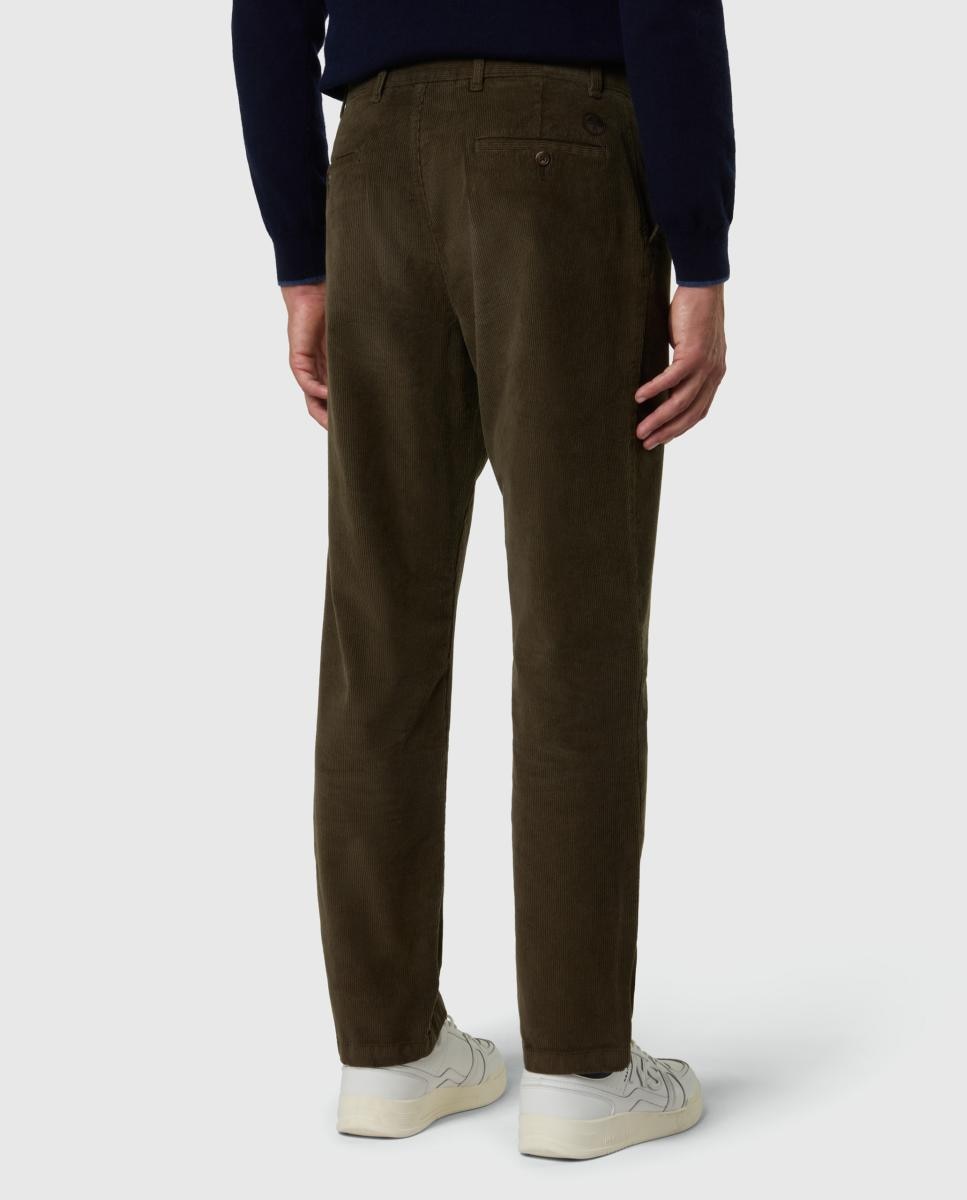 Pantalón chino de hombre en pana de algodón - North Sails - Verde oscuro Verde oscuro-3